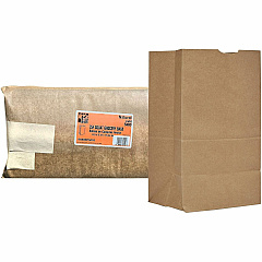 AJM #25 Squat Kraft Paper Grocery Bags #25 - 6.10" Length x 8.25" Width - Natural Kraft - Paper - Grocery - Recycled - 500 / Carton (SQ40NP5C25ES)