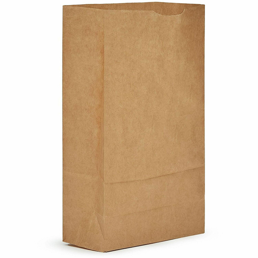 AJM #6 Kraft Paper Grocery Bags #6 - Natural Kraft - Paper - Grocery, Supplies - Recycled - 500 / Carton (GB06NP5CES)