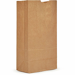 AJM #16 Kraft Paper Grocery Bags #16 - Natural Kraft - Paper - Grocery, Supplies - Recycled - 500 / Carton (GB16NP5CES)