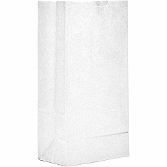 AJM #8 White Paper Grocery Bags #8 - Bleached Kraft - Paper - Grocery, Supplies - Recycled - 500 / Carton (WB08NP5CES)