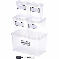 Bostitch Storage Case Stackable - Clear - 5 / Set (23234) Bostitch Storage Case Stackable - Clear - 5 / Set (23234)