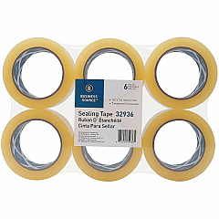 Business Source Heavy-duty Packaging Tape 54.67 yd Length x 1.88" Width x 3.5 mil Thickness - 3" Core - Clear - Poly - Split Resistant, Abrasion Resistant, Moisture Resistant, Dirt Resistant, Dust Resistant - For Packaging, Sealing, Box - 6 / P (BSN32936) Business Source Heavy-duty Packaging Tape 54.67 yd Length x 1.88" Width x 3.5 mil Thickness - 3" Core - Clear - Poly - Split Resistant, Abrasion Resistant, Moisture Resistant, Dirt Resistant, Dust Resistant - For Packaging, Sealing, Box - 6 / P (BSN32936)