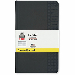 Dome Personal Journal - 5 x 8 Inch Hardcover Black Lined Journal Notebook 192 Pages - 60 lb Basis Weight - 5" x 8" Sheet Size - Bright White Paper - Black Cover - Acid-free Paper, Bleed Resistant, Expandable Pocket, Durable, Hard Cover, Ribbon Mar (30009) Dome Personal Journal - 5 x 8 Inch Hardcover Black Lined Journal Notebook 192 Pages - 60 lb Basis Weight - 5" x 8" Sheet Size - Bright White Paper - Black Cover - Acid-free Paper, Bleed Resistant, Expandable Pocket, Durable, Hard Cover, Ribbon Mar (30009)