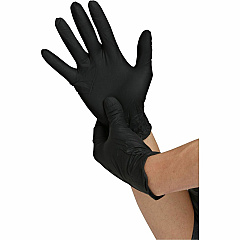 Genuine Joe Powder-Free Nitrile Gloves 3 mil Thickness - Medium Size - Nitrile - Black - Powder-free, Non-sterile, Ambidextrous - 10 / Carton (GJO15405CT)