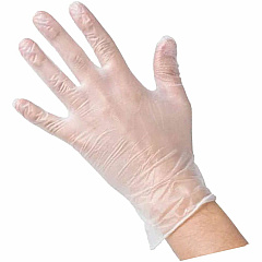 Genuine Joe Powder-Free Vinyl Work Gloves 3 mil Thickness - Medium Size - Vinyl - Clear - Powder-free - 100 / Box (GJO15433)