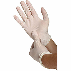 Genuine Joe Powder-Free Latex Work Gloves 4 mil Thickness - X-Large Size - Latex - White - Powder-free - 10 / Carton (GJO15439CT)