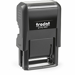Printy Compact 12-Message Stamp Phrase or Date - 24" Impression Width x 4" Impression Length - Red - Office, Home - Recycled - 1 Each (211679)