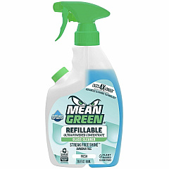 Mean Green Refillable Glass Cleaner Concentrate For Faucet, Mirror, Glass - Concentrate - Spray - 28.6 fl oz (0.9 quart) - 11.5 pH - Fresh Scent - Recommended For: Fingerprint Remover, Smudge Remover, Streak Remover, Smear Remover, Stain Remover  (394174)