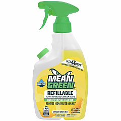 Mean Green Refillable Bathroom Cleaner For Multi Surface, Multipurpose - Concentrate - Spray, Liquid - 28.6 fl oz (0.9 quart) - Citrus & Green Tea Scent - Recommended For: Grease Remover, Grime Remover - Bleach-free, Refillable, Residue-free - Ye (394171)