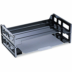 Business Source Desk Tray Desk - 30% Recycled - Black - 2 / Pack (BSN08101) Business Source Desk Tray Desk - 30% Recycled - Black - 2 / Pack (BSN08101)