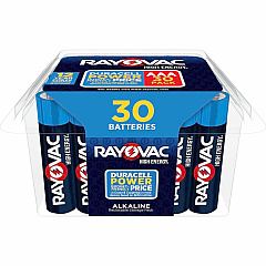 Rayovac Advanced High Energy AAA Batteries For Flashlight, Mouse, Remote Control - AAA - 30 / Pack (82430PP) Rayovac Advanced High Energy AAA Batteries For Flashlight, Mouse, Remote Control - AAA - 30 / Pack (82430PP)