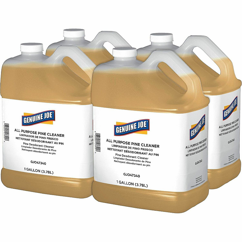 Genuine Joe All-Purpose Pine Cleaner For Multipurpose - Liquid - 128 fl oz (4 quart) - Pine Scent - White - 4 / Carton (GJO47340)