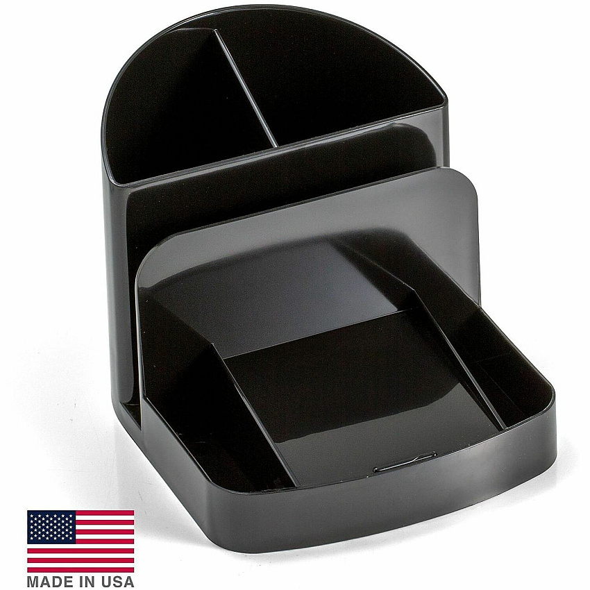 Business Source Desktop Organizer Desktop - 30% Recycled - Black - 1 Each (BSN08110)