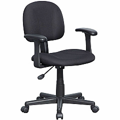 NuSparc Multi-Task Chair Fabric Seat Material - Fabric Back Material - 5-star Base - Black - Armrest - 1 Each (FCH300FFFBK)