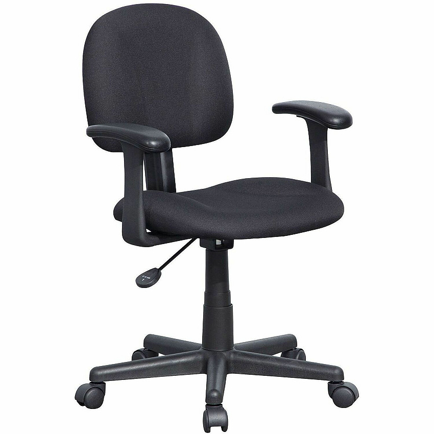 NuSparc Multi-Task Chair Fabric Seat Material - Fabric Back Material - 5-star Base - Black - Armrest - 1 Each (FCH300FFFBK)