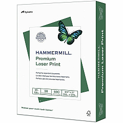 Hammermill Premium 28 lb Laser Print Paper Letter - 8 1/2" x 11" - 28 lb Basis Weight - Ultra Smooth - Jam-free, Acid-free - White - 500 Sheets per Ream - 8 / Carton (125534CT) Hammermill Premium 28 lb Laser Print Paper Letter - 8 1/2" x 11" - 28 lb Basis Weight - Ultra Smooth - Jam-free, Acid-free - White - 500 Sheets per Ream - 8 / Carton (125534CT)