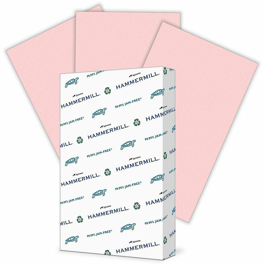 Hammermill Color Copier Paper Legal - 8 1/2" x 14" - 20 lb Basis Weight - Jam-free, Eco-friendly - Pink - 500 Sheets per Ream - 10 / Carton (103390CT)