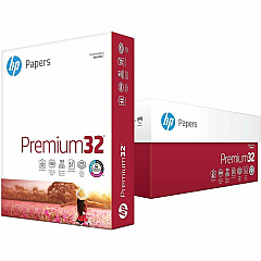 HP Premium LaserJet Paper 98 Brightness - Letter - 8 1/2" x 11" - 32 lb Basis Weight - Smooth - Heavyweight, Acid-free - White - 500 Sheets per Ream - 6 / Carton (113100CT)