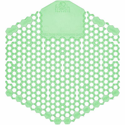 Fresh Products Wave 3D Urinal Screen Lasts upto 30 Days - Odor Neutralizer, Dual Sided Design, Anti-splash - 6 / Carton - Green (3WDS60CMECT)