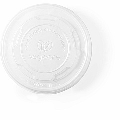Vegware Flat CPLA Lids for 90-Series Soup Containers Round - Crystallized Polylactic Acid (CPLA) - White - 1000 / Carton (VLID90S) Vegware Flat CPLA Lids for 90-Series Soup Containers Round - Crystallized Polylactic Acid (CPLA) - White - 1000 / Carton (VLID90S)