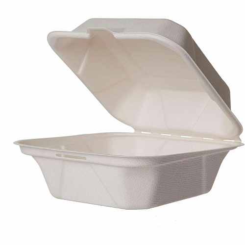 Vegware Compostable Takeout Containers Food Storage, Food, Salad - 6" Diameter - Natural - Fiber Body - 500 / Carton (VWHC61NFA)