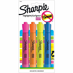 Sharpie Tank Style Accent Highlighters Yellow, Orange, Pink, Blue Ink - 4 / Pack (25174WC) Sharpie Tank Style Accent Highlighters Yellow, Orange, Pink, Blue Ink - 4 / Pack (25174WC)
