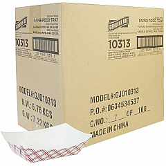 Genuine Joe Paper Food Tray Food - Disposable - Multi - Paper Body - 1 Carton (GJO10313)