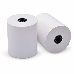 ICONEX Receipt Paper Rolls 3" x 230 ft - Single Ply - White - 50 / Carton (90780464) ICONEX Receipt Paper Rolls 3" x 230 ft - Single Ply - White - 50 / Carton (90780464)