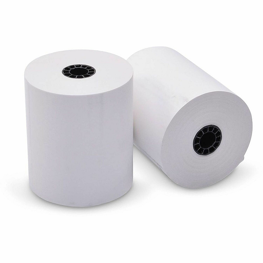 ICONEX Receipt Paper Rolls 3" x 230 ft - Single Ply - White - 50 / Carton (90780464)