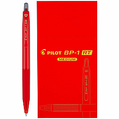 Pilot BP-1 RT Ballpoint Pens 1.0 mm Pen Point - Retractable - Red Ink - Oil Based - Stainless Steel Tip - Writing, School, Home - 12 / Dozen (21631)