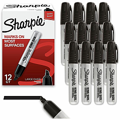Sharpie King Size Permanent Marker Black Ink - Plastic Barrel - Writing - 12 / Dozen (15001B) Sharpie King Size Permanent Marker Black Ink - Plastic Barrel - Writing - 12 / Dozen (15001B)