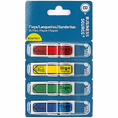 Business Source Sign Here Arrow Page Flags 1/2" Flag/Note Width x 1 3/4" Flag/Note Length - Arrow - SIGN HERE - Multicolor - Removable, Repositionable, Pop-up, Reusable - Dispenser Included - 120 / Pack (BSN99011) Business Source Sign Here Arrow Page Flags 1/2" Flag/Note Width x 1 3/4" Flag/Note Length - Arrow - SIGN HERE - Multicolor - Removable, Repositionable, Pop-up, Reusable - Dispenser Included - 120 / Pack (BSN99011)
