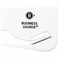 Business Source Hand Letter Opener Concealed Steel Blade - Handheld - White - Compact, Durable, Portable - 12 / Box (BSN31803BX) Business Source Hand Letter Opener Concealed Steel Blade - Handheld - White - Compact, Durable, Portable - 12 / Box (BSN31803BX)