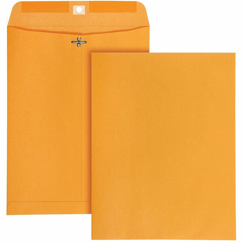 Business Source #97 Clasp Envelopes with Gummed Closure Shipping - #97 - 10" Width x 13" Length - 28 lb - Clasp/Gummed Flap - Kraft - Kraft - 250 / Carton (BSN35266)