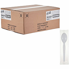Genuine Joe Disposable Polystyrene Cutlery Spoon - Spoon - Food, Cafeteria, Breakroom - Disposable - Polystyrene - White - 1 Carton (GJO30437) Genuine Joe Disposable Polystyrene Cutlery Spoon - Spoon - Food, Cafeteria, Breakroom - Disposable - Polystyrene - White - 1 Carton (GJO30437)