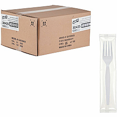 Genuine Joe Disposable Polystyrene Cutlery Fork - Fork - Food, Cafeteria, Breakroom - Disposable - Polystyrene - White - 1 Carton (GJO30435) Genuine Joe Disposable Polystyrene Cutlery Fork - Fork - Food, Cafeteria, Breakroom - Disposable - Polystyrene - White - 1 Carton (GJO30435)