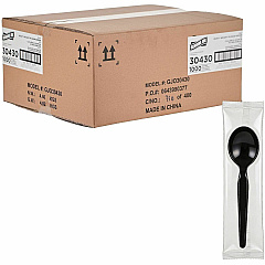 Genuine Joe Disposable Polystyrene Cutlery Soup Spoon - Soup Spoon - Food, Cafeteria, Breakroom - Disposable - Polystyrene - Black - 1 Carton (GJO30430) Genuine Joe Disposable Polystyrene Cutlery Soup Spoon - Soup Spoon - Food, Cafeteria, Breakroom - Disposable - Polystyrene - Black - 1 Carton (GJO30430)