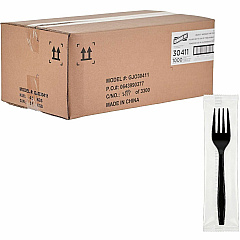 Genuine Joe Heavy-Weight Polypropylene Cutlery Cutlery Set - Fork - Food, Cafeteria - Disposable - Polypropylene - Black - 1 Carton (GJO30411) Genuine Joe Heavy-Weight Polypropylene Cutlery Cutlery Set - Fork - Food, Cafeteria - Disposable - Polypropylene - Black - 1 Carton (GJO30411)
