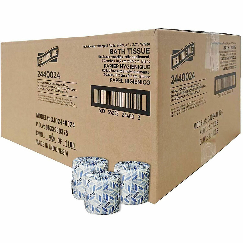 Genuine Joe 2-Ply Bathroom Tissue 2 Ply - White - 1 Carton (GJO2440024)