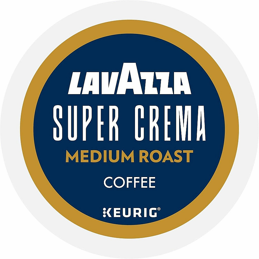 Lavazza K-Cup, Pod, Ground Super Crema K-Cup Coffee Pods Compatible with Keurig Brewer - Medium - 0.4 oz - K-Cup, Pod, Ground - Super Crema - Kosher - 22 / Box (0911)