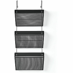 Lorell Mesh Wall File Organizer System Black - Mesh - 4 / Carton (LLR84135CT)