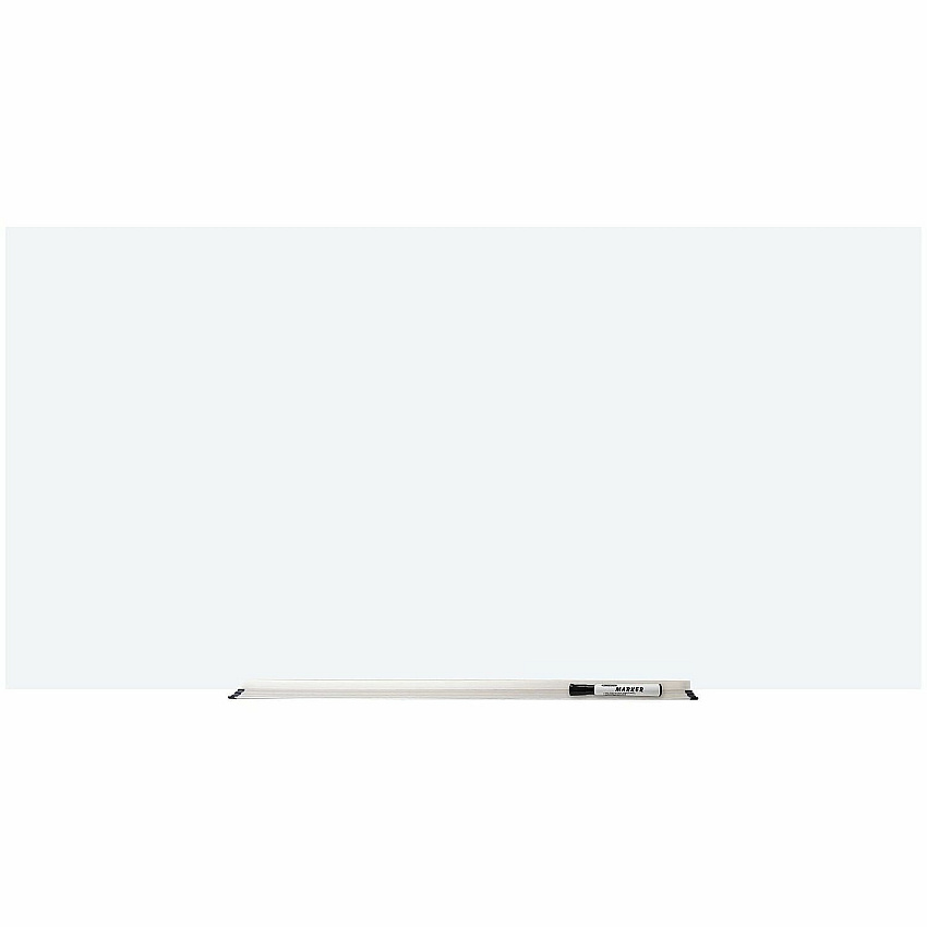 Lorell Magnetic Glass Board 72" (6 ft) Width x 48" (4 ft) Height - White Glass Surface - Magnetic - Wipeable, Mark Resistant, Smudge Resistant - Assembly Required - 1 Each (LLR55666)