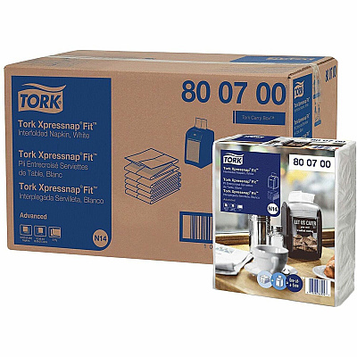 TORK Xpressnap Fit Dispenser Napkins 2 Ply - Multifold Z - 6.50" Width x 8.40" Length - 4320 Sheets/Roll - White - 720 Napkins/Pack - 6 / Carton (800700)