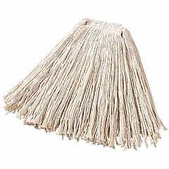 Rubbermaid Commercial 24 oz Duro Pro Cut-End Cotton Mop 7" Width x 5.5" Length - Cut Ends, Absorbent, 4-ply - Cotton - White - 1.35 lb - 1 Each (F118WH00)