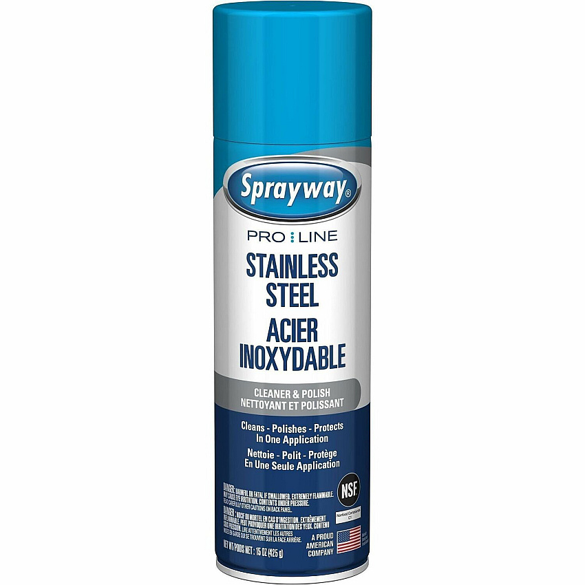Sprayway Oil-Based Stainless Steel Cleaner For Multipurpose - Spray - 15 fl oz (0.5 quart) - Recommended For: Fingerprint Remover, Smudge Remover, Grease Remover, Oil Remover, Stain Remover, Food Stain Remover - Smudge Resistant, Oil Based, Streak (SW841)