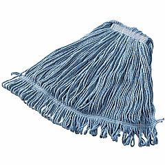 Rubbermaid Commercial Super Stitch Medium Rayon Mop Medium - Cut Ends, 4-ply, Looped Ends, Tailband, Durable, Launderable - Rayon, Synthetic, Mesh, Yarn - White - 1 Each (D21365BL06)