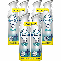 Febreze Heavy-Duty Air Freshener Spray Spray - 8.1 fl oz (0.3 quart) - Crisp Clean - Odor Neutralizer, Heavy Duty, VOC-free - 2/Pack - 3 / Carton (20429CT) Febreze Heavy-Duty Air Freshener Spray Spray - 8.1 fl oz (0.3 quart) - Crisp Clean - Odor Neutralizer, Heavy Duty, VOC-free - 2/Pack - 3 / Carton (20429CT)