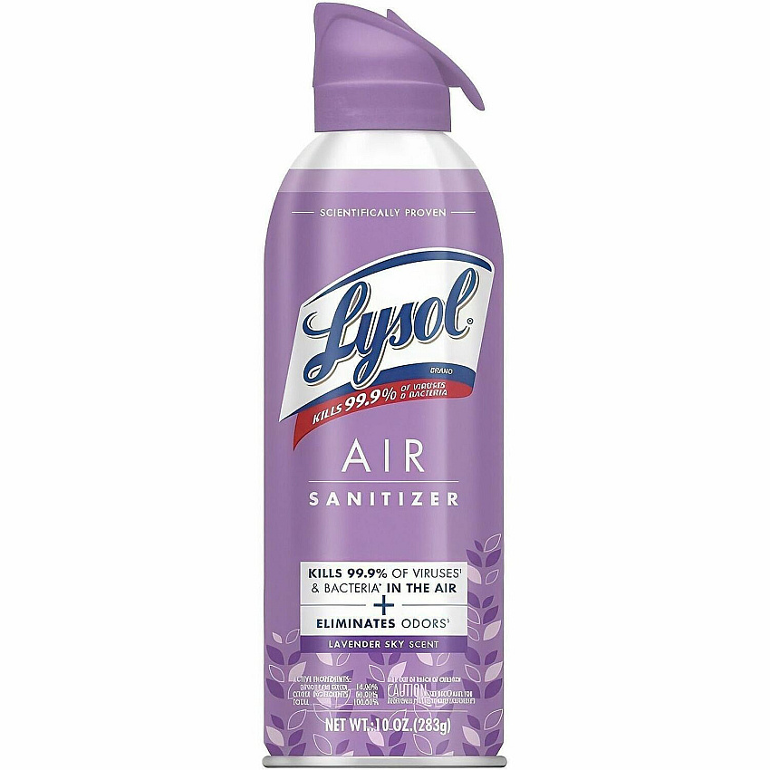 Lysol Air Sanitizer Spray - 10 fl oz (0.3 quart) - Lavender Sky - Odor Neutralizer - 6 / Carton (56348)