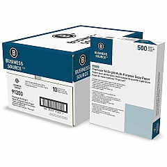 Business Source Premium Multi-purpose Copy Paper 96 Brightness - Letter - 8 1/2" x 11" - 20 lb Basis Weight - 75 g/m² Grammage - Smooth - Jam-free, Double-sided, Acid-free, Archival-safe - White - 5000 Sheets - 500 Sheets per Ream - 10 / C (BSN91200) Business Source Premium Multi-purpose Copy Paper 96 Brightness - Letter - 8 1/2" x 11" - 20 lb Basis Weight - 75 g/m² Grammage - Smooth - Jam-free, Double-sided, Acid-free, Archival-safe - White - 5000 Sheets - 500 Sheets per Ream - 10 / C (BSN91200)