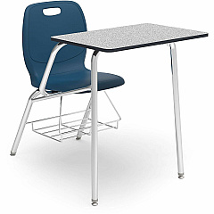 Lorell League Student Desk/Chair Combo x 24" Width x 18" Depth Desktop - Material: High Pressure Laminate (HPL), Poly, Tubular Steel, Polypropylene, Nylon - Finish: Navy - Book Rack, Easy to Clean, Swivel, Glide - For Student, Book, Classroom (LLR99908NY) Lorell League Student Desk/Chair Combo x 24" Width x 18" Depth Desktop - Material: High Pressure Laminate (HPL), Poly, Tubular Steel, Polypropylene, Nylon - Finish: Navy - Book Rack, Easy to Clean, Swivel, Glide - For Student, Book, Classroom (LLR99908NY)